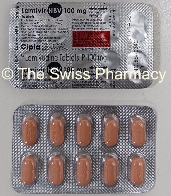 Lamivir - HBV 100mg Strips of 10 tablets manufactured by Cipla Ltd.
