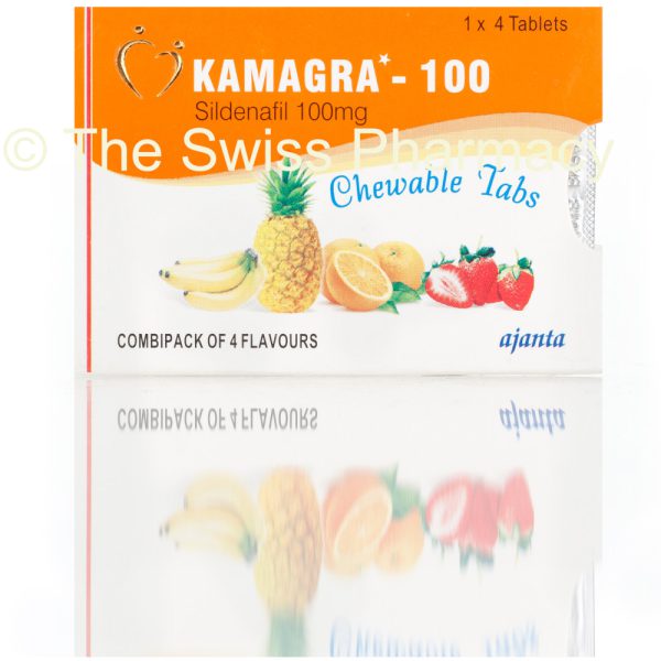 Kamagra 100 mg Chewable Tablets manufactured by Ajanta Pharma limited, India